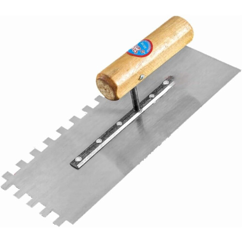 Squared Tip Notch Tile Trowel Stainless Steel Ergonomic