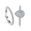925 Sterling Silver Teardrop Crystal Zircon Ring Set 5 2