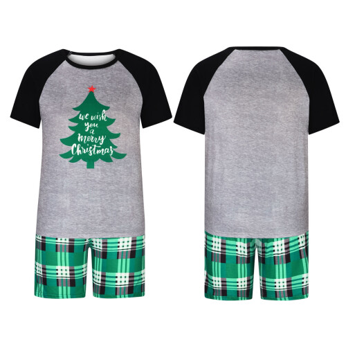 Awdenio Men's Christmas Pajama Set Plaid Shorts and Short