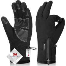 Waterproof Winter Gloves for Men and Women 5-Layer Black L