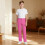 Boys' Hot Pink Chino Pants with Pockets Pull-On Straight Fit 6