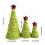 Lime Green Furry Mini Christmas Trees 3 Pcs 3