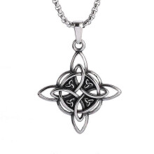 Witch Knot Necklace Vintage Stainless Steel Pendant