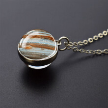 Solar System Pendant Necklace Glass Ball 1 Piece