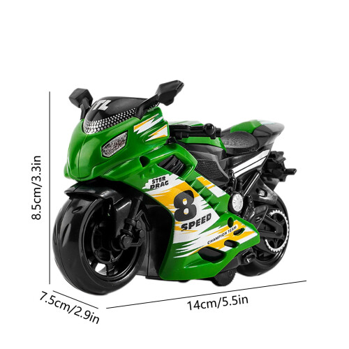 Kids' Pull-Back Toy Motorcycle Friction-Powered 3-6 Years 2