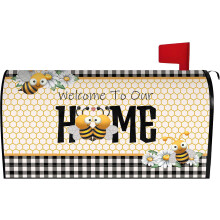 Bee Mailbox Cover Spring Summer 21x18 Inch Magnetic