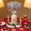 Red Berry and Pine Artificial Holly Stems 12 inch 6