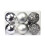 Christmas Balls Navy Blue Shatterproof 6 Pcs 1
