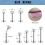 Labret Lip Studs Set Cubic Zirconia 9 Pieces 2