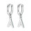 925 Silver Hoop Huggie Earrings with Dangle Letters 2