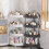 Storage Shelf Box Organizer Plastic 4-Tier Rolling Cart 2