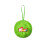 Limegroene kerstversiering van imitatiebont, 6 cm 2