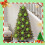 Limegroene kerstversiering van imitatiebont, 6 cm 7