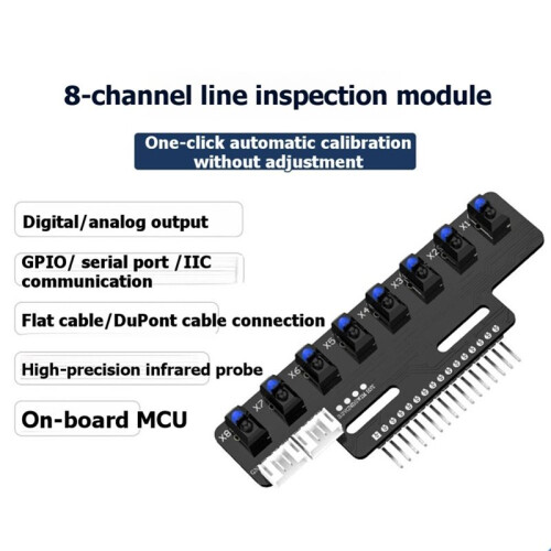 8 Channel  Tracking IR Sensor Module High Sensitivity Automatic Calibration Obstacle Avoidance Sensor Board 2