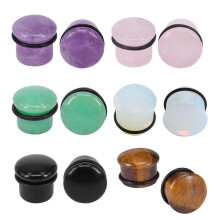 Natural Stone Ear Plugs Mushroom Shape 12 Pcs