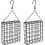 Outdoor Suet Cage Bird Feeder Single Cake Capacity 2PCS 1