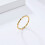 Women's Stainless Steel Forefinger Ring Gold Size 6 2