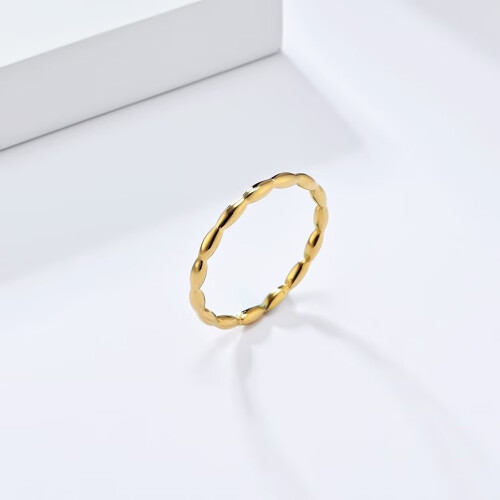 Women's Stainless Steel Forefinger Ring Gold Size 6 1