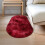 Soft Fluffy Bedroom Rug Oval Red 23.6x63 in 6