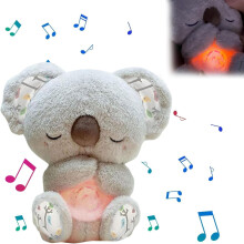 Jucărie Koala pentru ameliorarea anxietății, ursuleț de pluș cu muzică calmantă și ușoară pentru copii