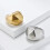 Women's Stainless Steel Geometric Ring Gold Size 9 3