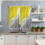 Geometric Abstract Curtain Yellow Grey Gradient 2-Pack 4
