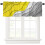 Geometric Abstract Curtain Yellow Grey Gradient 2-Pack 2