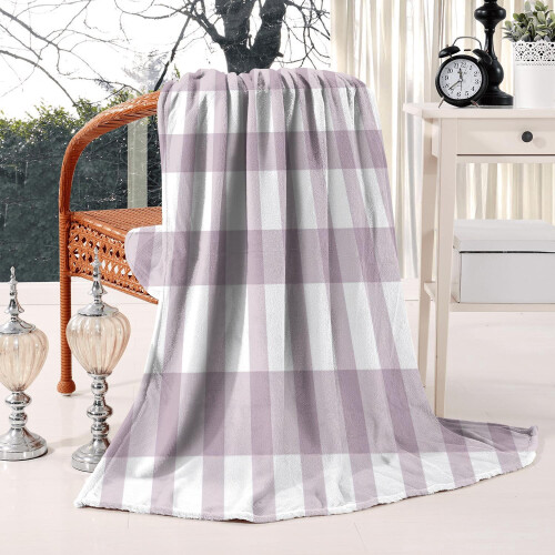 Black Checkered Throw Blanket Soft Fluffy 50 x 60