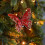 Glitter Butterfly Christmas Ornament Red 3 PCS 5
