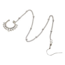 Indian Nose Earrings Non-Piercing Vintage Style with Chain