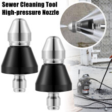 Sewer Jetter Nozzle Stainless Steel 2 pcs 5000 PSI 1/4 in