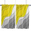 Geometric Abstract Curtain Yellow Grey Gradient 2-Pack 5