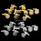 Men's Cufflinks Gold 15mm 10 Pieces 4