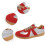 Suede Loafers Casual Flat Shoes Red Size 41 5