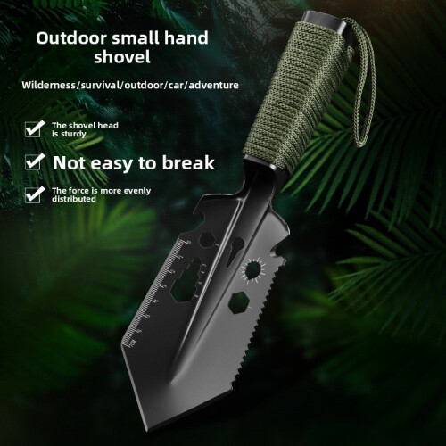 (Black )Backpacking Shovel Multi Purpose Hand Shovels For Digging Survival Multitool Tool 2