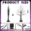 Halloween Lighted Tree Decor 24 inch 2 pcs orange purple 2