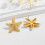 Gold Stud Earrings Women Conch Starfish Seashell Boho Ocean 6