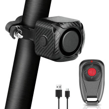 2-suuntainen USB-C-ladattava polkupyörän varkaudenestohälytin langattomalla kaukosäätimellä, 121 dB