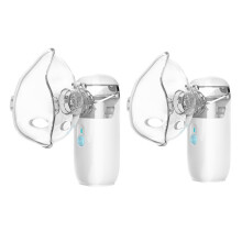 2-pack bärbar nebulisator USB-C uppladdningsbar tyst inhalator för barn och vuxna