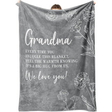 Flannel Throw Blanket Grey 50x60 inches