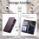 Purple Leather Flip Wallet Case for iPhone 15 Pro Max 5