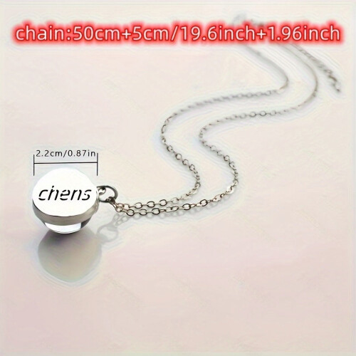 Solar System Pendant Necklace Glass Ball 1 Piece 2