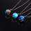 Solar System Pendant Necklace Glass Ball 1 Piece 8