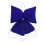 Blue Flock Christmas Bow Decoration Oversized 1 pc 2