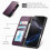 Purple Leather Flip Wallet Case for iPhone 15 Pro Max 4