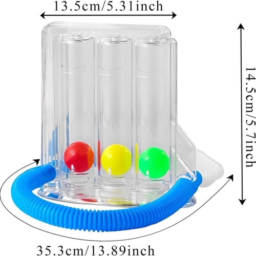 2Pack 3 Ball Respiratory Exerciser Incentive Spirometer Deep Breathing Trainer Portable 1