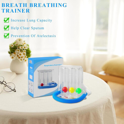 2Pack 3 Ball Respiratory Exerciser Incentive Spirometer Deep Breathing Trainer Portable 2
