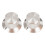 Aluminum Potentiometer Knob 6mm Hole Silver 2 pcs 2