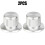 Aluminum Potentiometer Knob 6mm Hole Silver 2 pcs 3