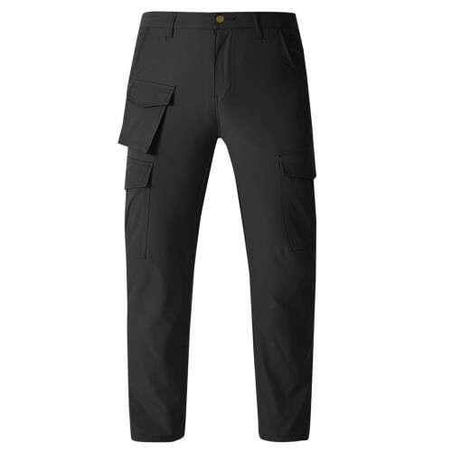 Men's Water Resistant Tactical Cargo Pants Black XXL 1